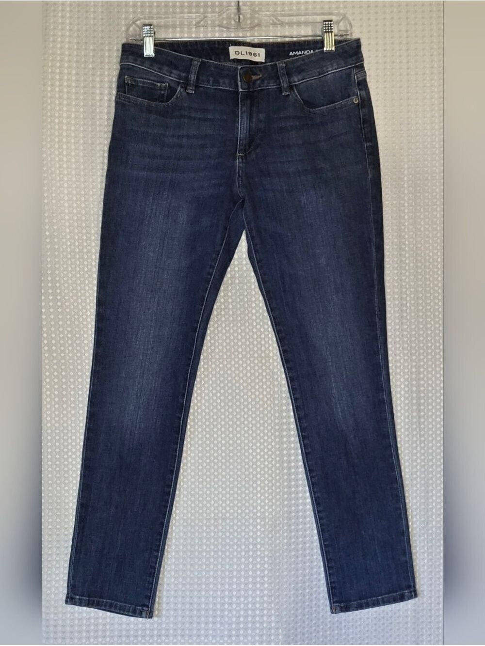 DL1961 Amanda Slim Straight Jeans 27 Dark Wash Premium Denim Mid Rise - Picture 4 of 13